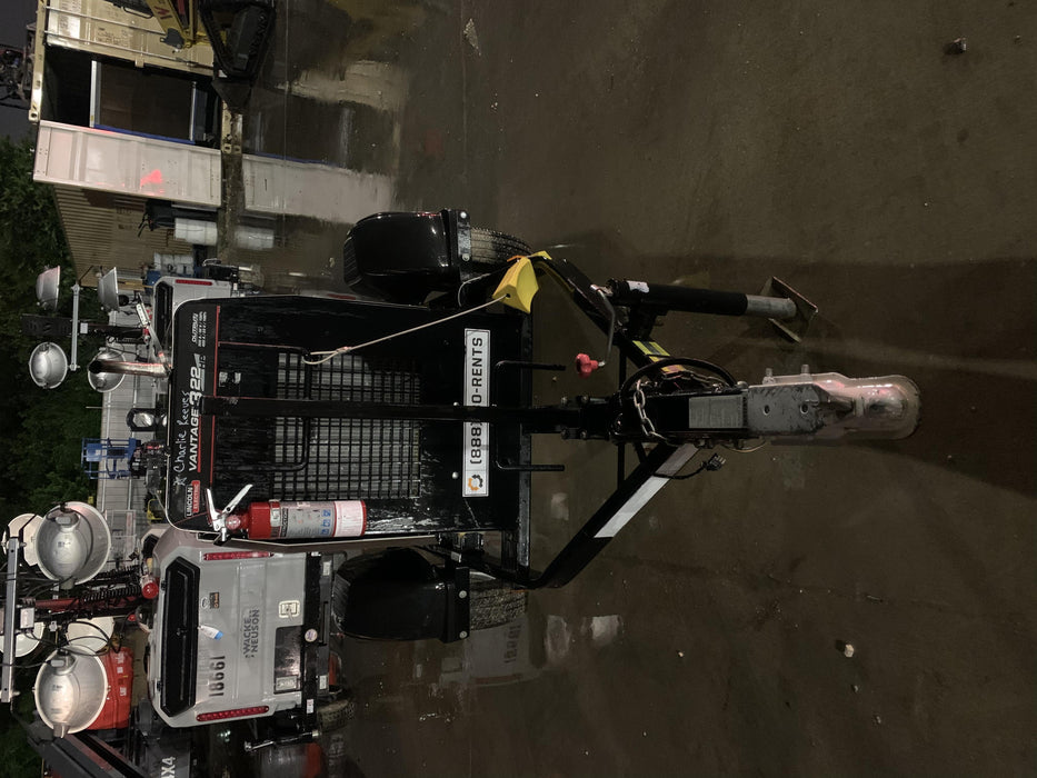 2019 Lincoln Electric Vantage 322 Welder Ready-Pak 3, Two wheel trailer, Fender and Light kit, Cable Rack