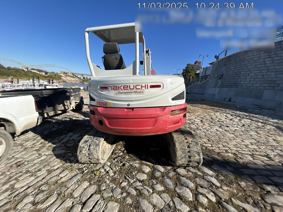 2019 Takeuchi TB260 Takeuchi TB260 Canopy w/Rubber Tracks, Auxiliary Hydraulics, Standard Blade, Manual QC