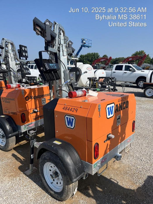 2024 Wanco WLTT-4MM4K Diesel, Mitsubishi L2E, 9.0HP @1800 rpm, Deep Sea Controller, Shore Power Plug, Auto Start, (4) 350W LED Floodlights, 4kW Generator, 60 Gal Fuel Tank, 2" Ball, T3