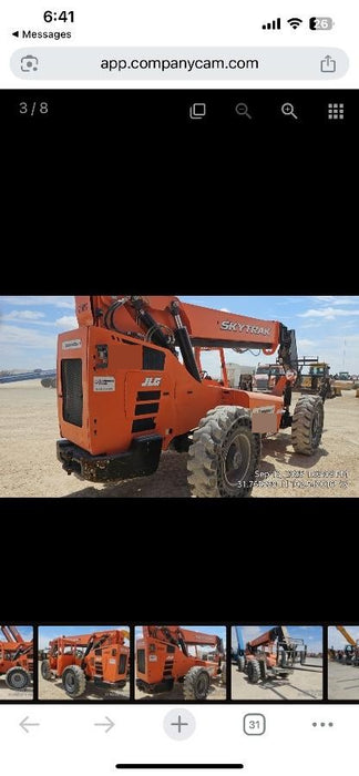 2018 Skytrak 10054 Skytrak 10054 10K Telehandler w/Open ROPS Solid Tires, LED Work Lights, Rotating Beacon, 60" Carriage/60" Forks