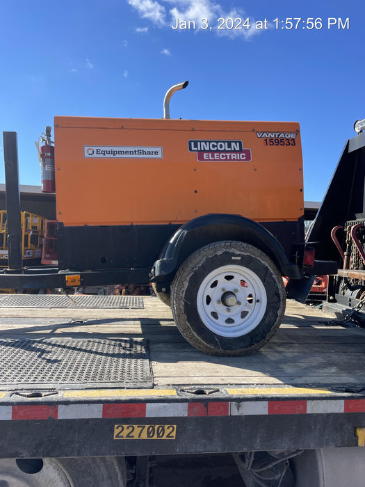 2021 Lincoln Electric Vantage 322 Vantage 322 Ready Pak 3 w/ Decals, ORANGE (includes trailer, cable rack, fender light kit) NO Telematics