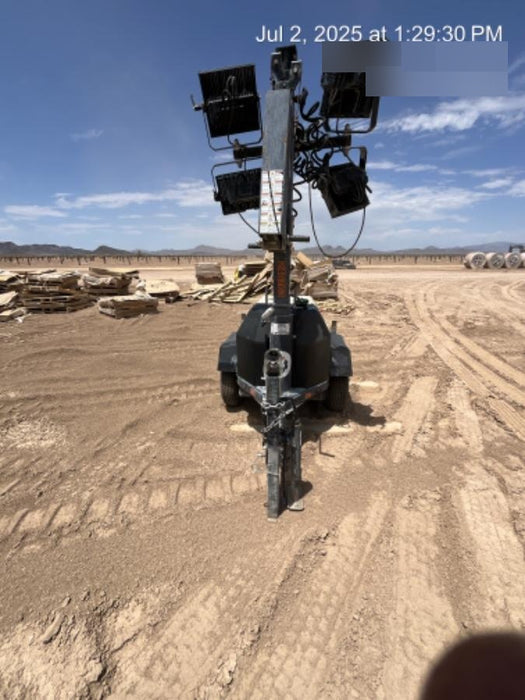 2022 Allmand NLV3GR (4) LED Light Fixture 350W, 23' Vertical Mast, 3kW Prime, Towable, ES Decals, T3