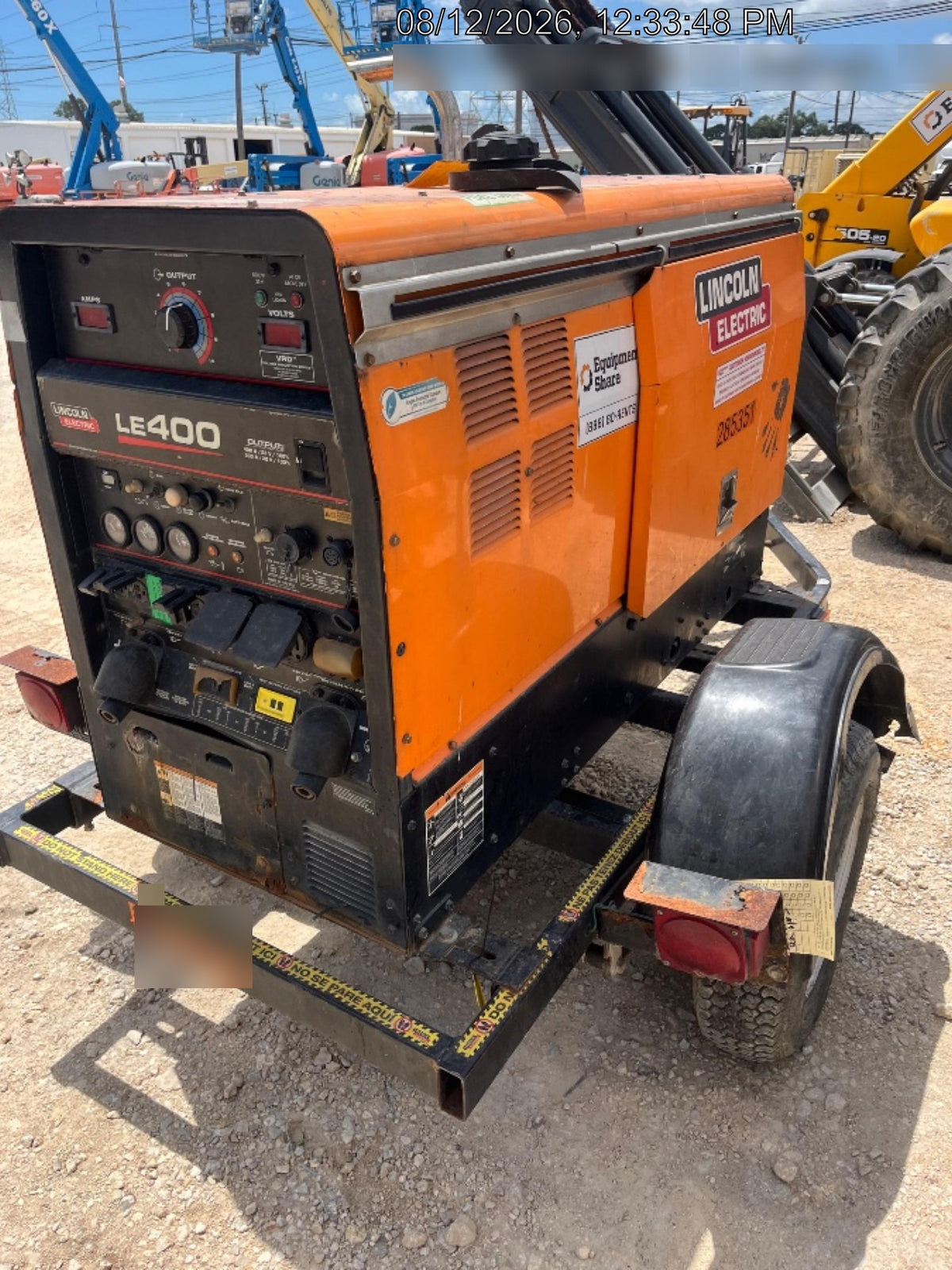 2022 Lincoln Electric LE400 Kubota V1505, Trlr, Cable Rack, Light Kit, ES Decals, T3