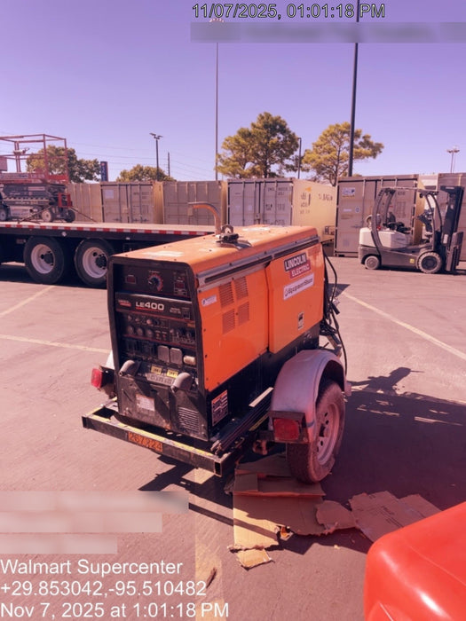 2022 Lincoln Electric LE400 Kubota V1505, Trlr, Cable Rack, Light Kit, ES Decals, T3