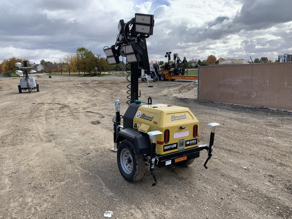 2022 Allmand NLV3GR (4) LED Light Fixture 350W, 23' Vertical Mast, 3kW Prime, Towable, ES Decals, T3