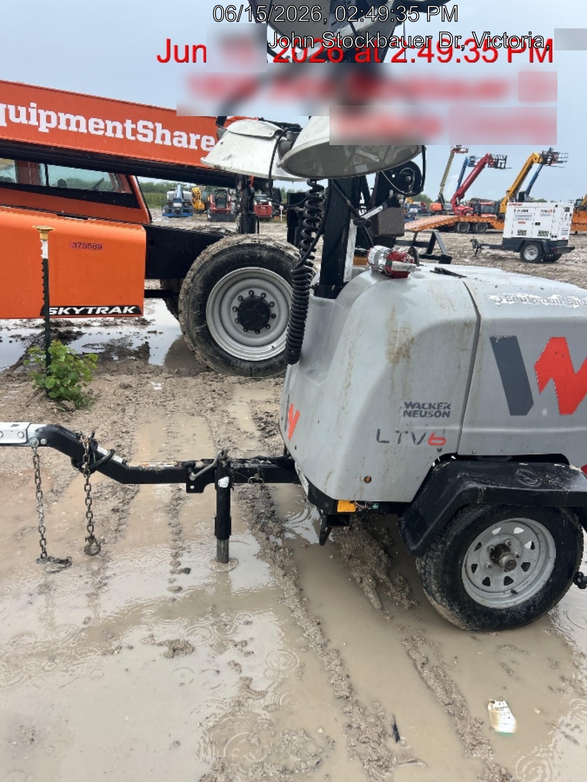 2019 Wacker Neuson LTV6K-LED LTV6K Light Tower, LED 300W, Telematics EQ SH Kubota