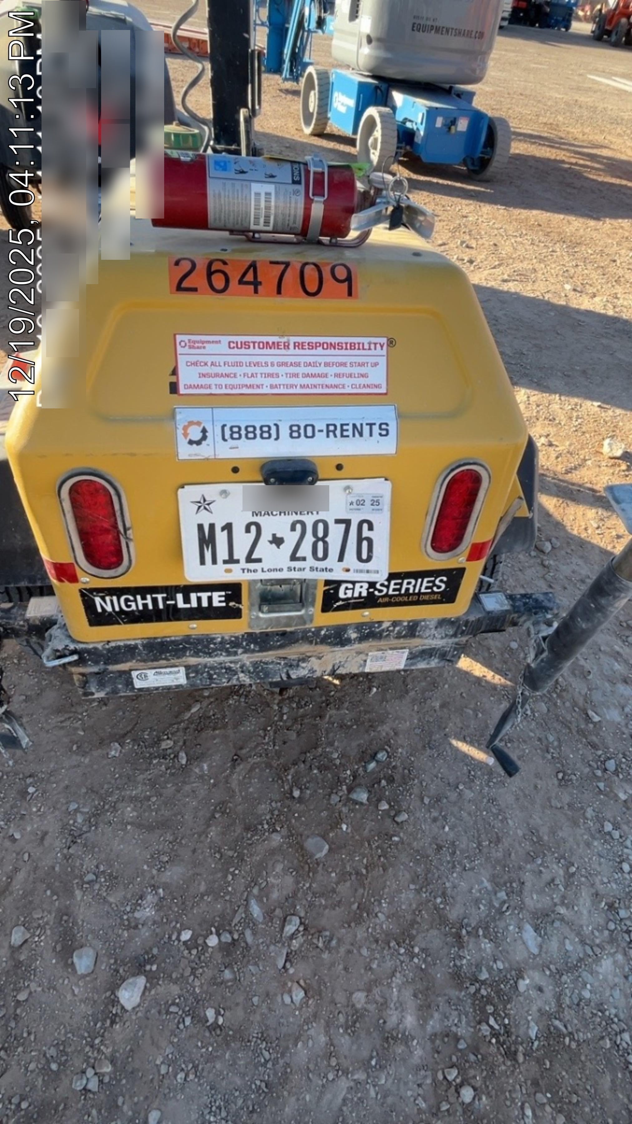 2022 Allmand NLV3GR (4) LED Light Fixture 350W, 23' Vertical Mast, 3kW Prime, Towable, ES Decals, T3