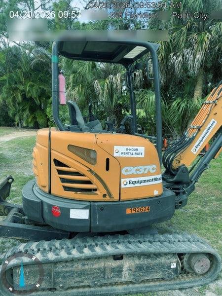2018 Case CX37C ROPS, LONG ARM, RUBBER TRACKS, AUX HYD