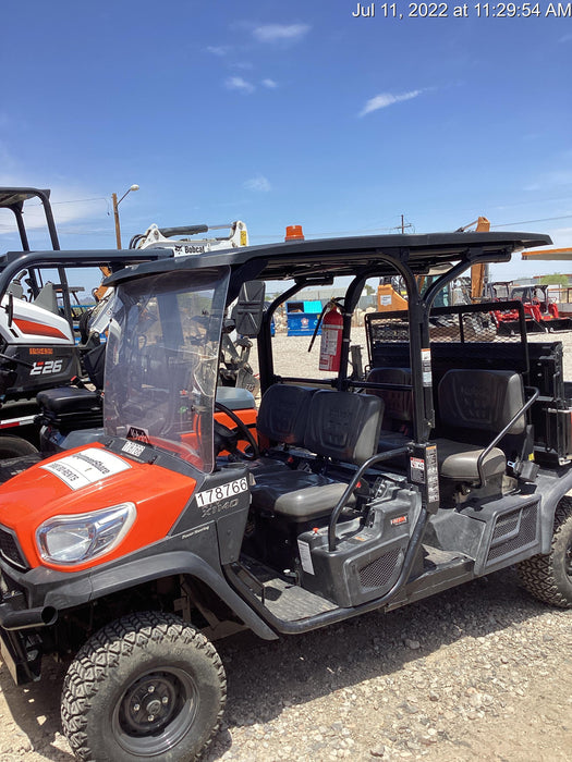 2021 Kubota RTV-X1140W-H Plastic Canopy, Windshield Acrylic Clear, LED Strobe Light, Wire Harness Kit, Back up Alarm