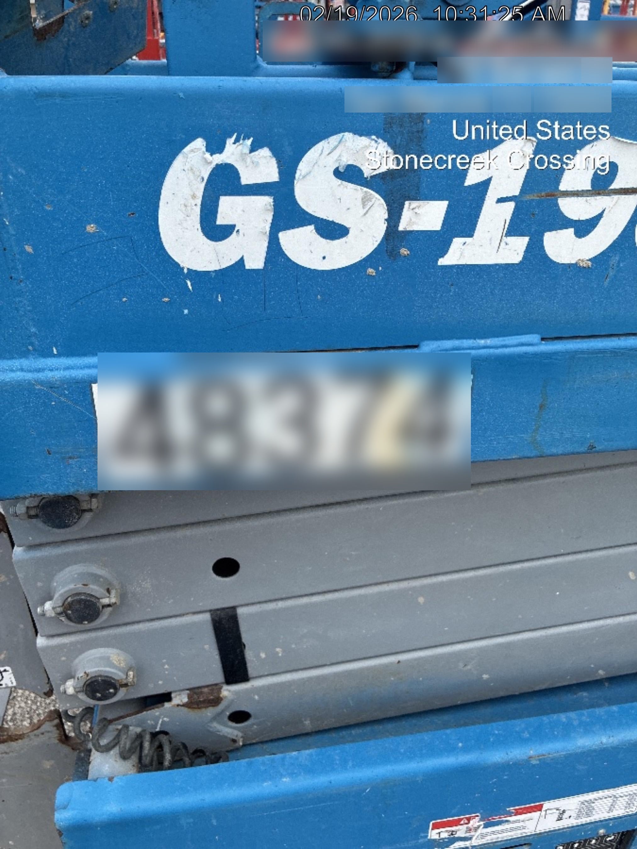 2019 Genie GS-1930 Fixed rails with chain Entry