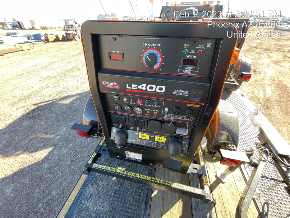 2023 Lincoln Electric LE400 Kubota V1505, Trlr, Cable Rack, Light Kit, ES Decals, T3