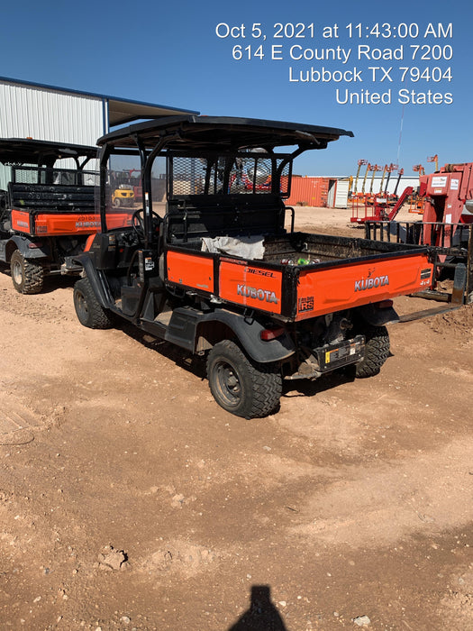 2020 Kubota RTV-X1140W-H Canopy, 4-Seater, Diesel, Windshield Acrylic Clear, LED Strobe, Backup Alarm