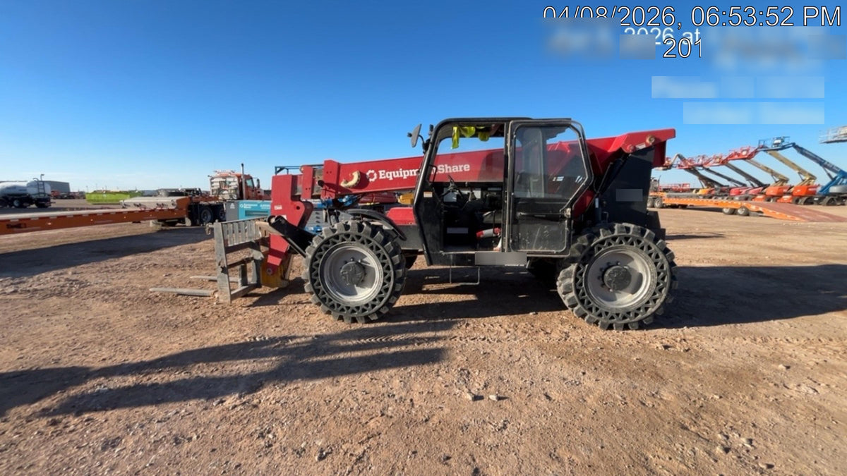 2019 Manitou MTA12042 120hp T4F, Cab/Heat/Air, Cab and Boom LED work lights, Auxiliary Hydraulics, Solid Tires, Amber strobe, Lift Hook 66" Carriage, 60" Forks