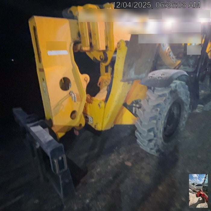 2020 JCB 510-56 Cab/Heat/Air, 74 HP, Solid Tires, STD Worklight, Beacon, Aux Hydraulics, Lifting Eye, Back up Alarm w/66" Carriage/60" Forks