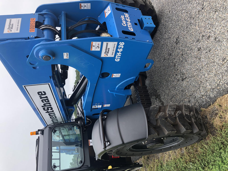 2020 Genie GTH-636 Cab/Heat/Air, Solid Tires, Work Lights, Beacon, Aux Hydraulics, Back up Alarm