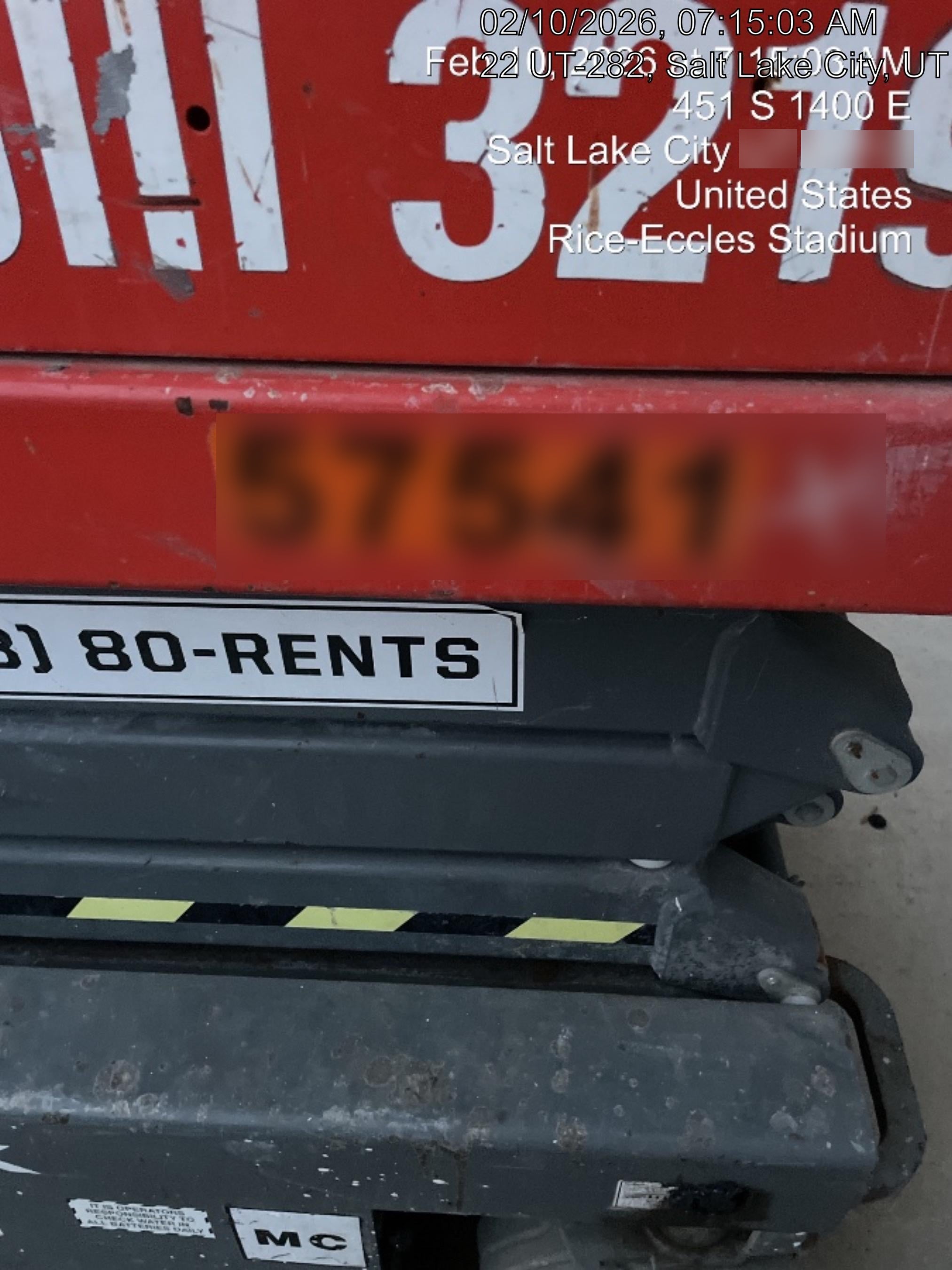 2016 Skyjack SJIII-3219 Standard Rental Specs