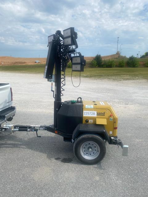 2022 Allmand NLV3GR (4) LED Light Fixture 350W, 23' Vertical Mast, 3kW Prime, Towable, Deep Sea L401, Leveling Jacks, Yanmar T4F 5.8hp