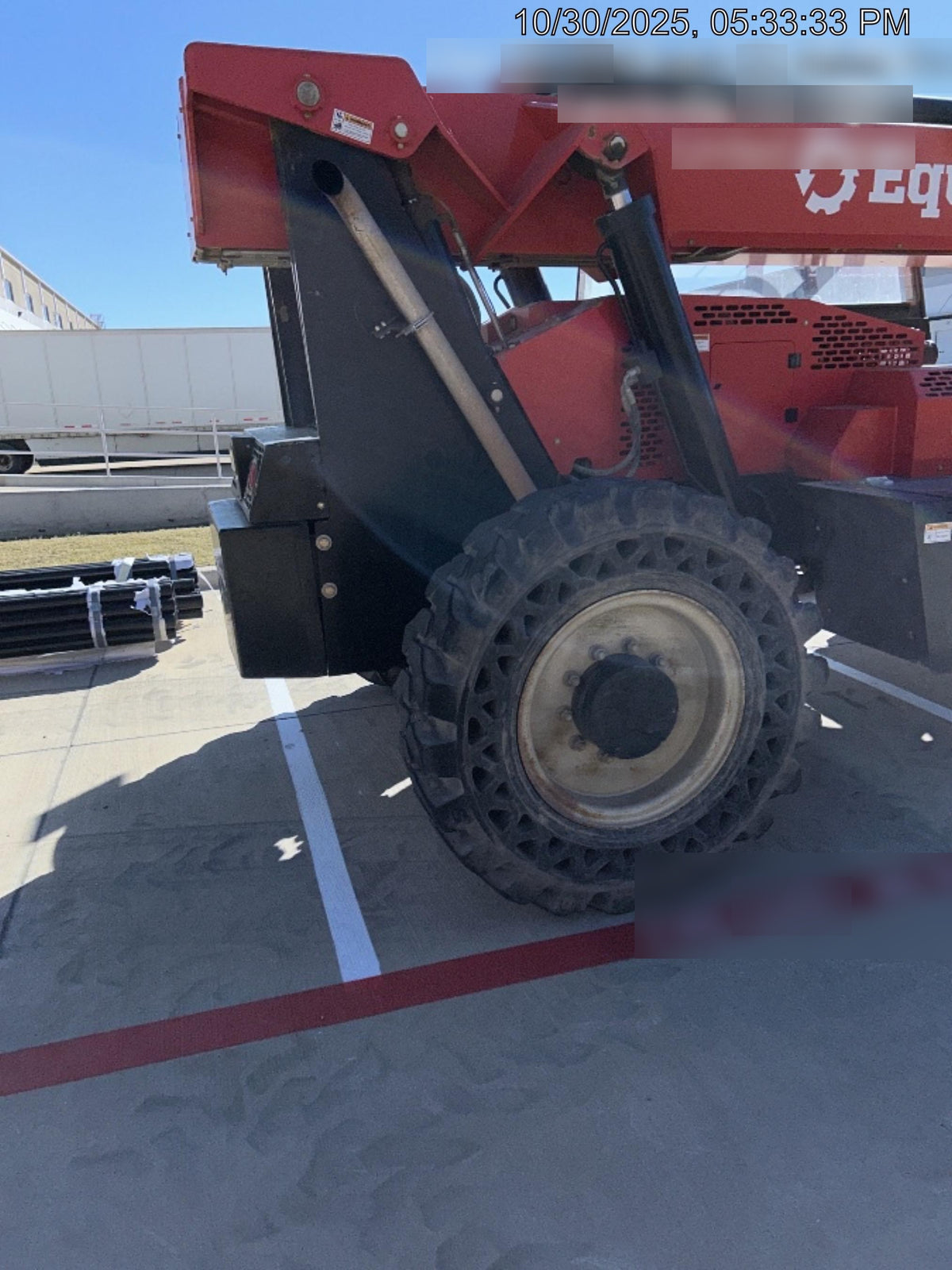 2019 Manitou MTA10055 Canopy, 120 HP, Solid Tires, Work Lights, Lift Hook, Auxiliary Hydraulics 66" Carriage and 60" Forks