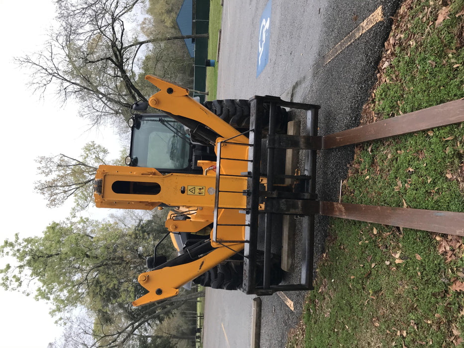 2019 JCB 512-56 Enclosed Cab, 109 HP, Solid Tires, Worklights, Beacon, Aux Hydraulics, Lifting Eye w/60" Carriage/60" Forks