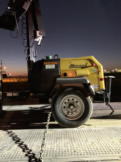 2022 Allmand NLV3GR (4) LED Light Fixture 350W, 23' Vertical Mast, 3kW Prime, Towable, ES Decals, T3