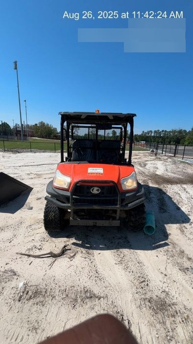 2022 Kubota RTV-X1140W-H Plastic Canopy, Windshield Acrylic Clear, LED Strobe Light, Wire Harness Kit, Back up Alarm