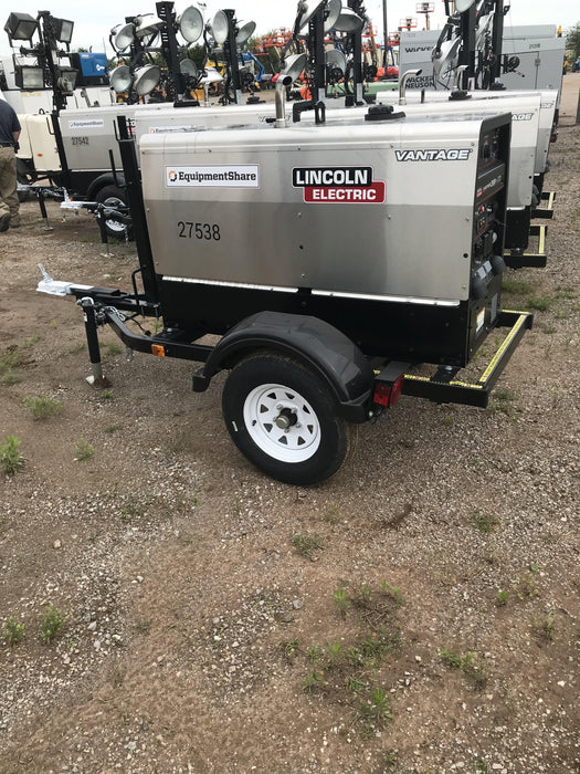 2018 Lincoln Electric Vantage 322 Lincoln Vantage 322 Welder w/Trailer, Light Kit, Cable Rack