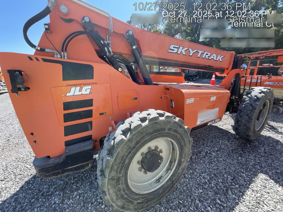 2019 Skytrak 6036 Cab/Heat/Air, Solid Tires, LED Work Lights, Beacon w/50" Carriage, 48" Pallet Forks