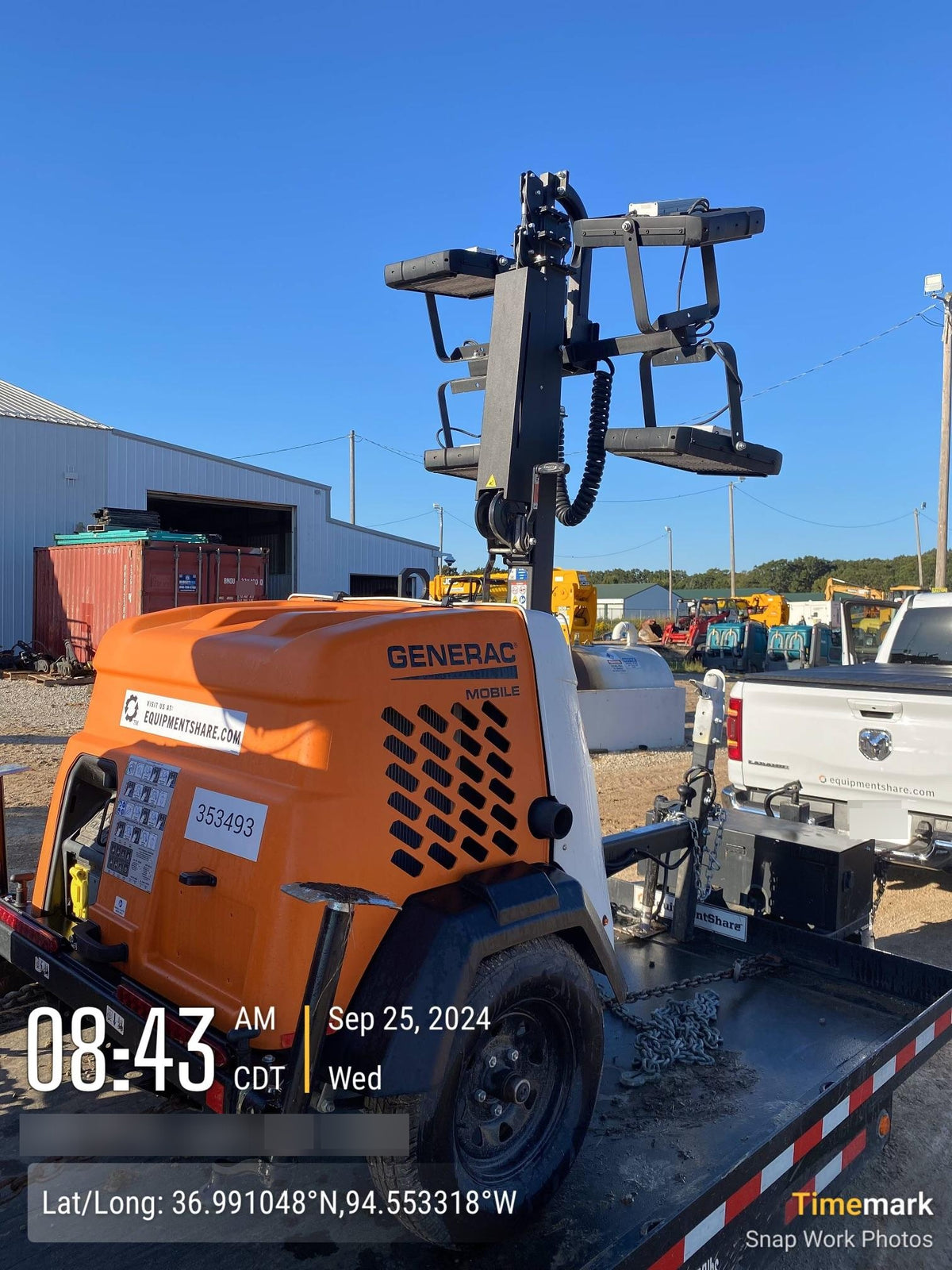 2023 Generac MLT2 Diesel, Flex Switch 120V Input, Powerzone Controller, (4) 320W LED Lights, 4kW Generator, 39.9 Gal Fuel Tank, 2" Ball, T3