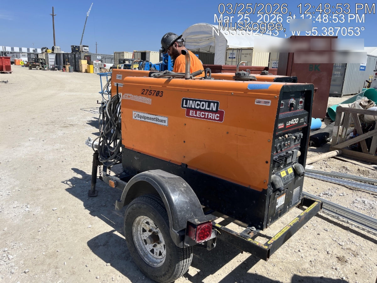 2022 Lincoln Electric LE400 Kubota V1505, Trlr, Cable Rack, Light Kit, ES Decals, T3