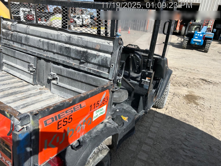 2020 Kubota RTV-X1140WL-H 4 seat diesel cart, plastic canopy, HD tires, steel wheels, tinted windshield, strobe light, and backup alarm