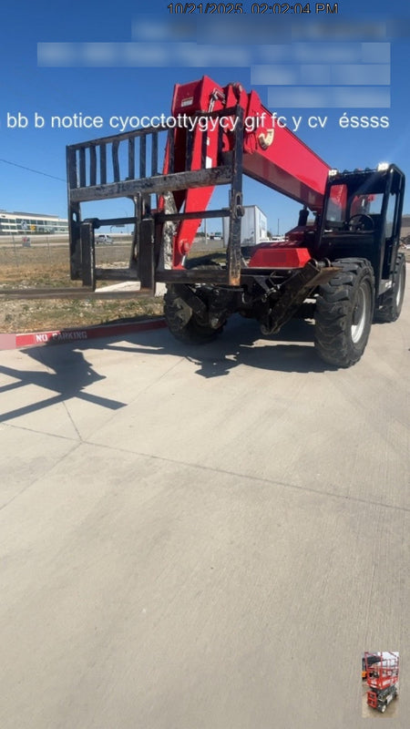 2019 Manitou MTA10055 Canopy, 120 HP, Solid Tires, Work Lights, Lift Hook, Auxiliary Hydraulics 66" Carriage and 60" Forks