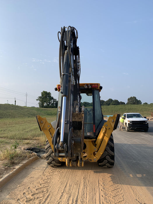 2020 John Deere 410L - Extendable Stick Cab/Heat/Air, 4WD, Extendable Stick, Pilot Controls, 2 Way Hydraulics, TAG Manual QC