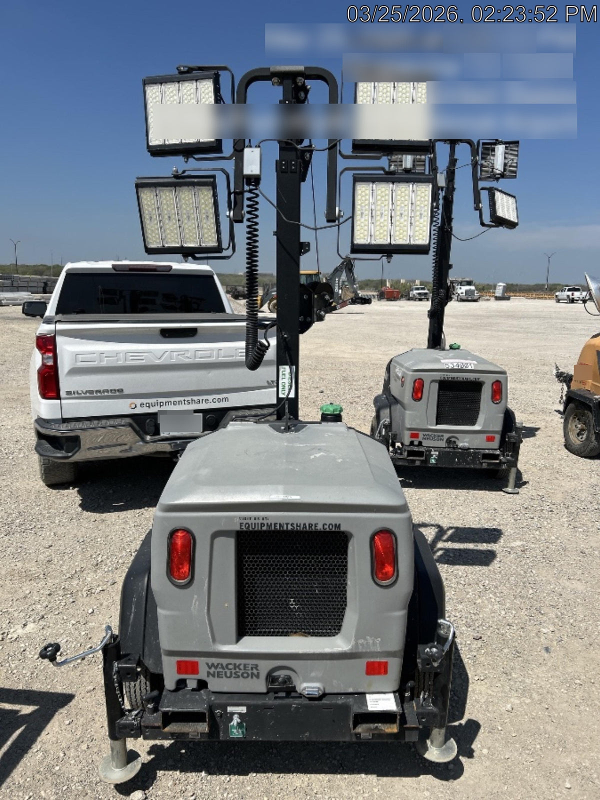 2024 Wacker Neuson LTT4 Diesel, Kohler KDW702, Deep Sea Controller, Auto Start, LED 320W, Bypass Outlet, T3