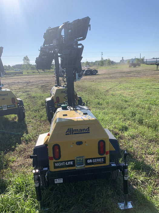 2022 Allmand NLV3GR (4) LED Light Fixture 350W, 23' Vertical Mast, 3kW Prime, Towable, Deep Sea L401, Leveling Jacks, Yanmar T4F 5.8hp