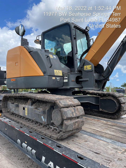 2018 Case CX80C CLOSED CAB, A/C, RUBBER TRACKS PADS, 7'-2" ARM
