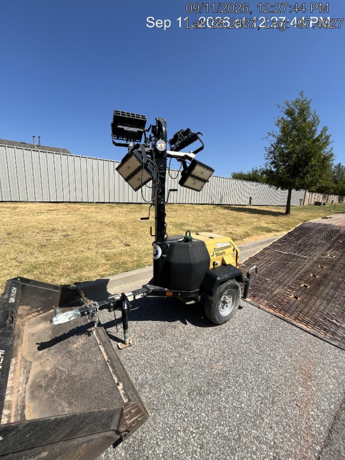 2022 Allmand NLV3GR (4) LED Light Fixture 350W, 23' Vertical Mast, 3kW Prime, Towable, Deep Sea L401, Leveling Jacks, Yanmar T4F 5.8hp