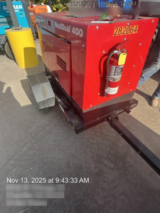 2022 Shindaiwa DGW400MDL Kubota D902 Engine, 23 HP, Dual Op Welder, Wire, Arc, Droop Stick, Tig, and CC Stick Functionality, Simulphase, 3 Phase and 1 Phase Gen Output, Single Axle NB Trlr, Slr Trckl Chrg 12V 12W, Fire Ext