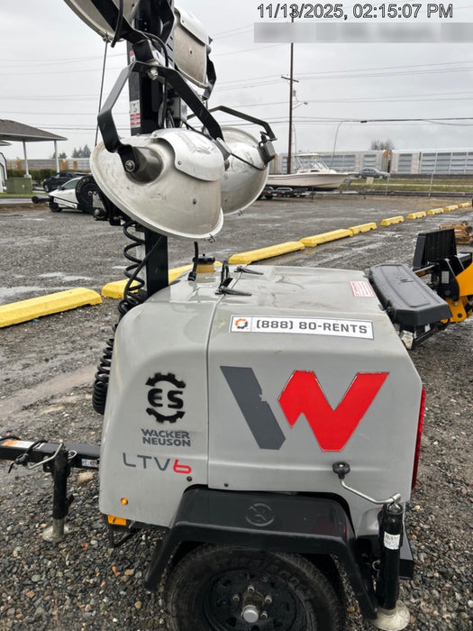2018 Wacker Neuson LTV6L-MH Wacker Neuson LTV6L Mobile Light Tower w/Fuel Level Sensor Installed