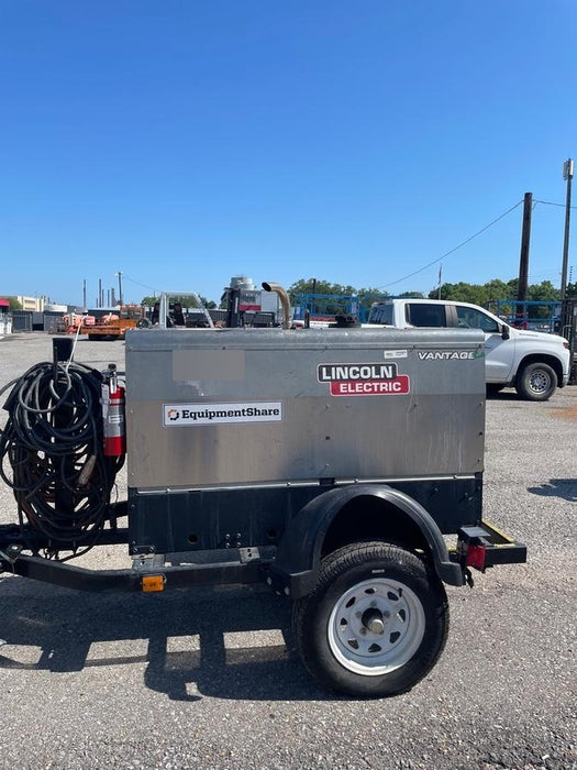 2019 Lincoln Electric Vantage 322 Welder Ready-Pak 3, Two wheel trailer, Fender and Light kit, Cable Rack
