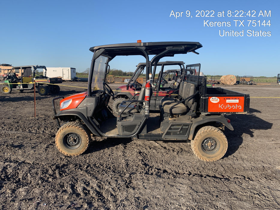 2022 Kubota RTV-X1140W-H Plastic Canopy, Windshield Acrylic Clear, LED Strobe Light, Wire Harness Kit, Back up Alarm