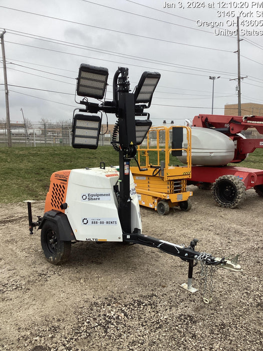 2023 Generac MLT2 Diesel, Flex Switch 120V Input, Powerzone Controller, (4) 320W LED Lights, 4kW Generator, 39.9 Gal Fuel Tank, 2" Ball, T3