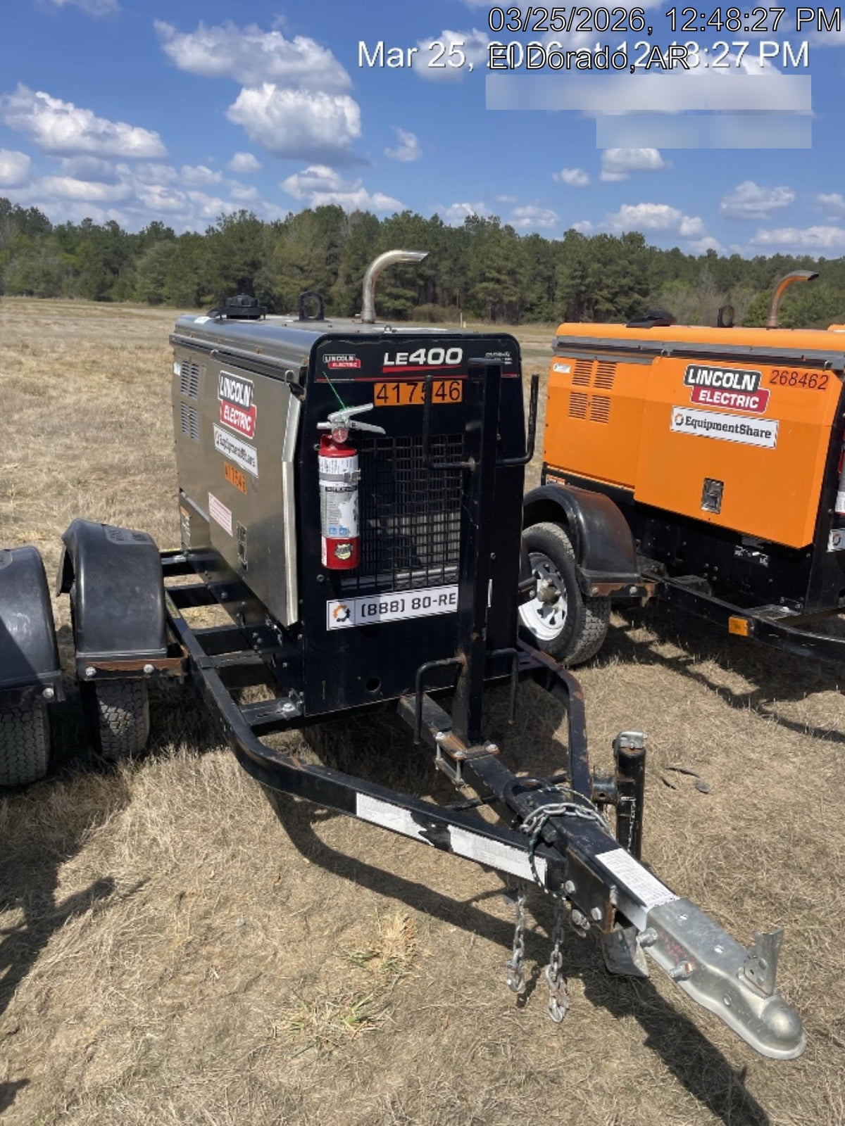 2022 Lincoln Electric LE400 Kubota V1505, Trlr, Cable Rack, Light Kit, ES Decals, T3