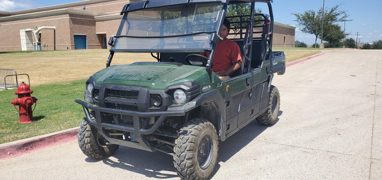 Kawasaki Mule PRO-DXT Standard Options, Backup Alarm, Beacon, Plastic Hard Top, Poly Windshield, Horn Kit