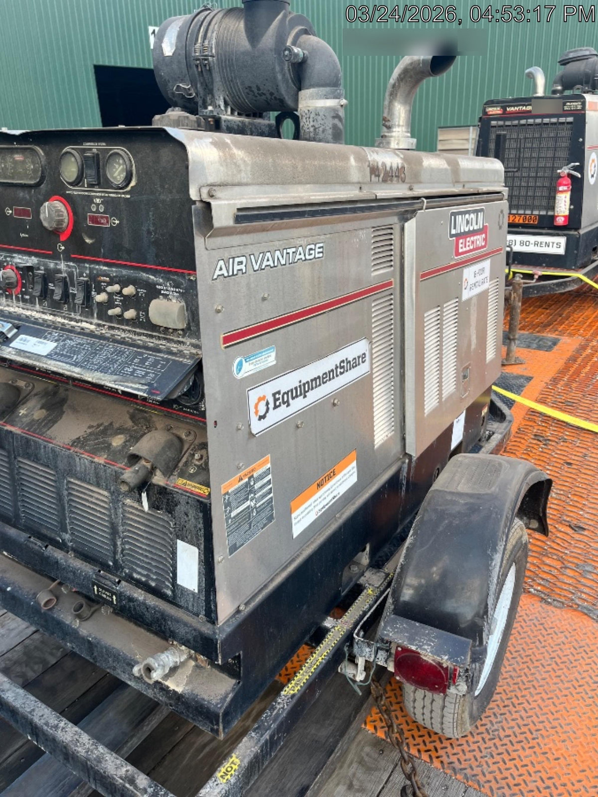 2021 Lincoln Electric Air Vantage 566 Air Vantage 566X Ready Pak 3 (includes trailer, cable rack, fender light kit); no telematics