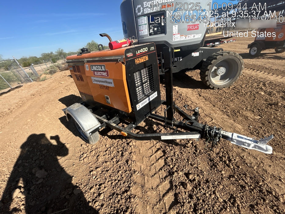 2022 Lincoln Electric LE400 Kubota V1505, Trlr, Cable Rack, Light Kit, ES Decals, T3