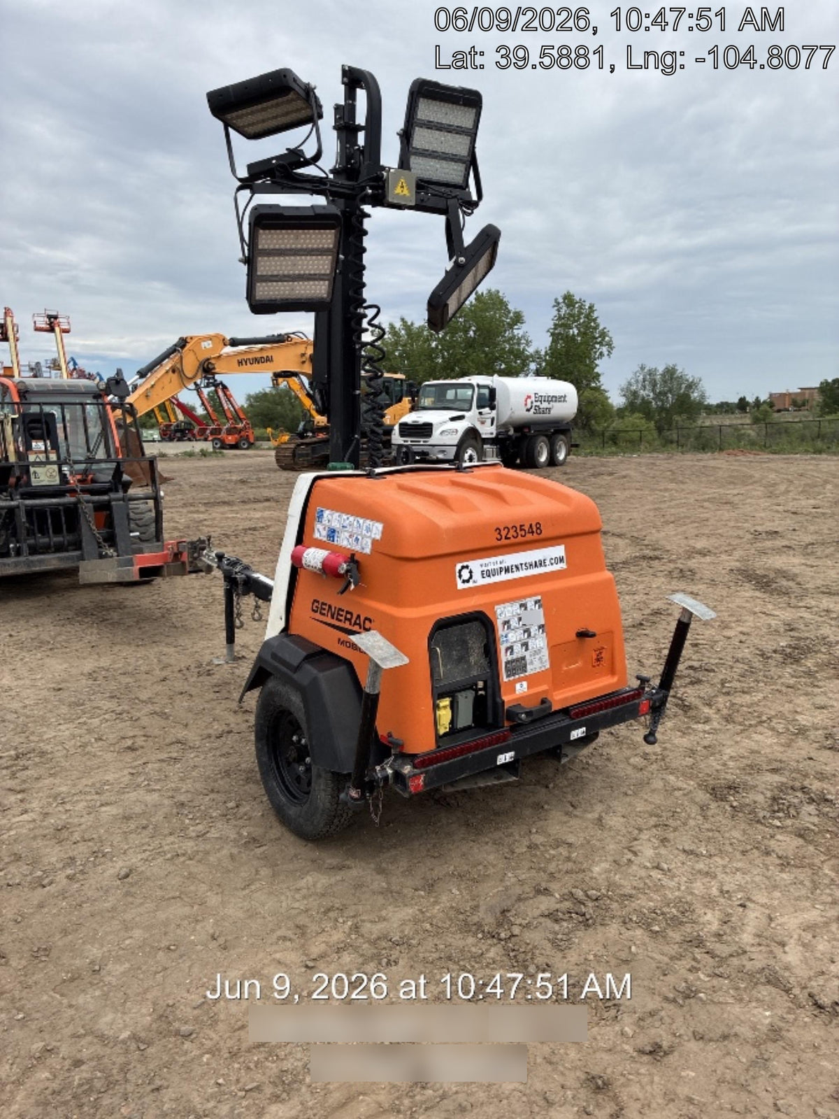 2023 Generac MLT2 Diesel, Flex Switch 120V Input, Powerzone Controller, (4) 320W LED Lights, 4kW Generator, 39.9 Gal Fuel Tank, 2" Ball, T3