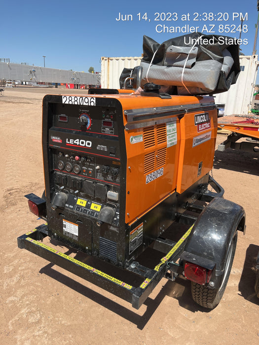 2022 Lincoln Electric LE400 Kubota V1505, Trlr, Cable Rack, Light Kit, ES Decals, T3