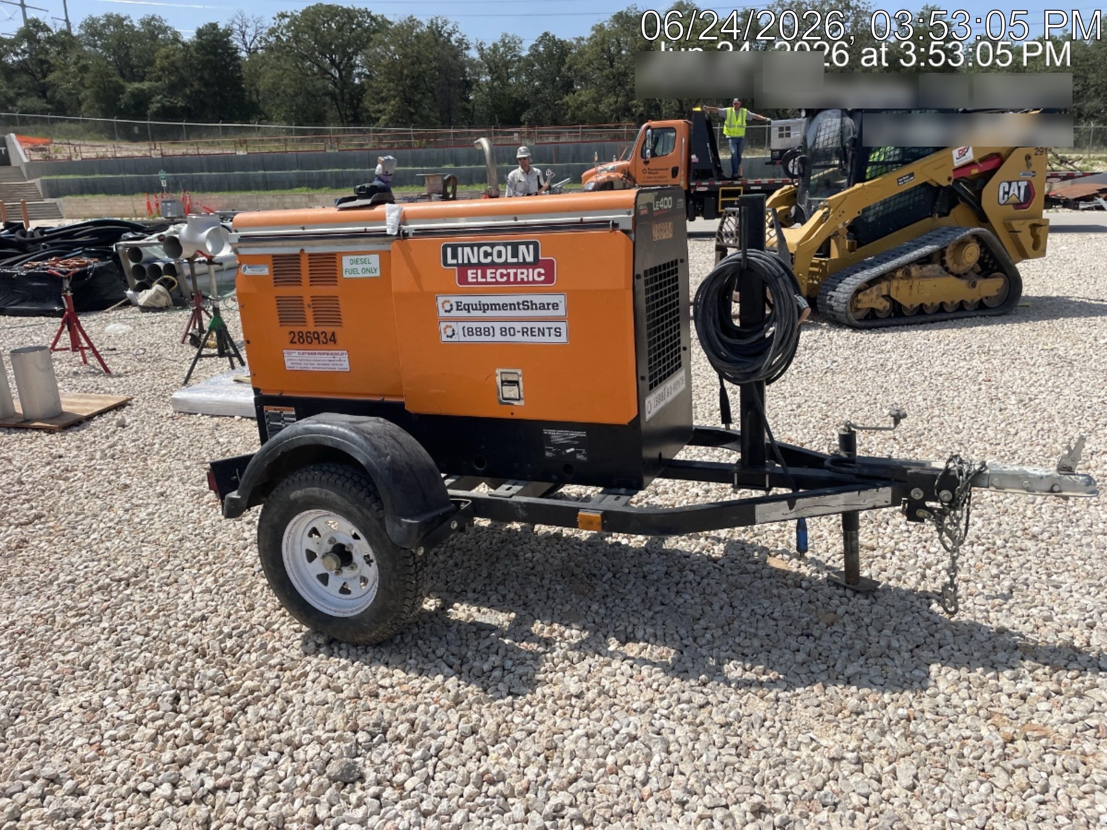 2022 Lincoln Electric LE400 Kubota V1505, Trlr, Cable Rack, Light Kit, ES Decals, T3
