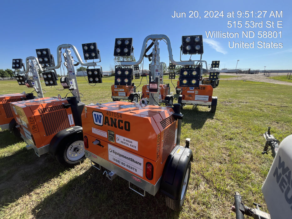 2024 Wanco WLTT-4MM4K Diesel, Deep Sea Controller, Shore Power Plug, Auto Start, (4) 350W LED Floodlights, 4kW Generator, 60 Gal Fuel Tank, 2" Ball, T3