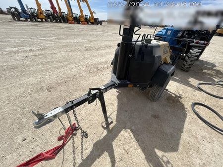 2022 Allmand NLV3GR (4) LED Light Fixture 350W, 23' Vertical Mast, 3kW Prime, Towable, Deep Sea L401, Leveling Jacks, Yanmar T4F 5.8hp